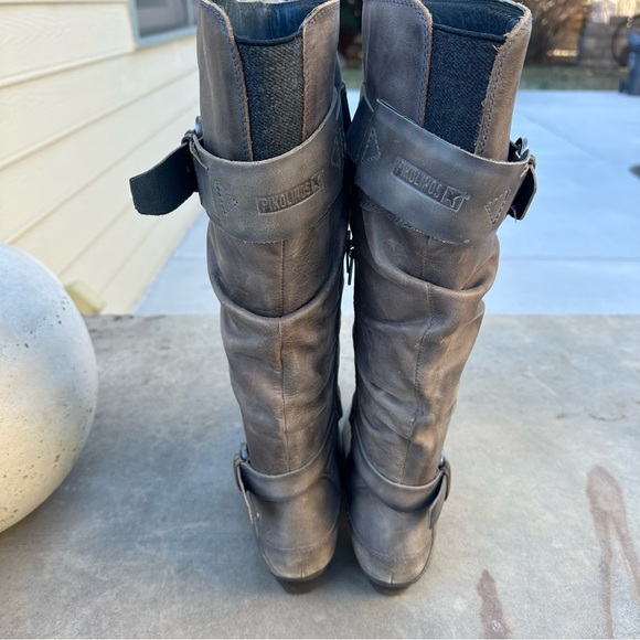Pikolinos Brujas Tall Leather Slouch Boots Gray Size 41 US 10-10.5 - Picture 5 of 7
